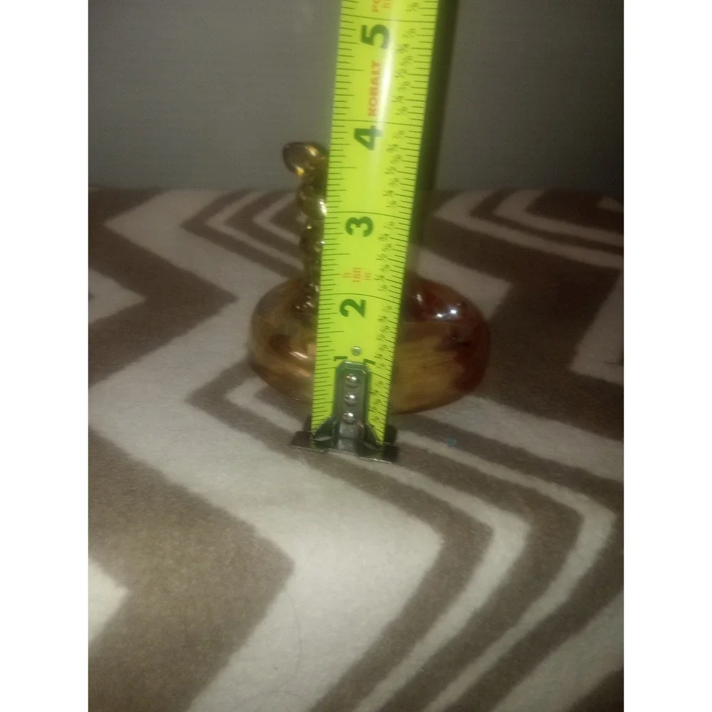 Jeanette Marigold/ Peach Carnival Glass Terrier Scotty Dog Lid‎ Only Powder Dish